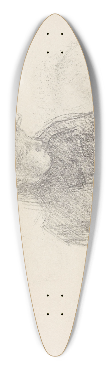 Signe Scheel - Kvinneportrett; riss 39.3 inch art pintail longboard deck