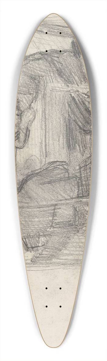 Signe Scheel - Lekselesing 39.3 inch art pintail longboard deck