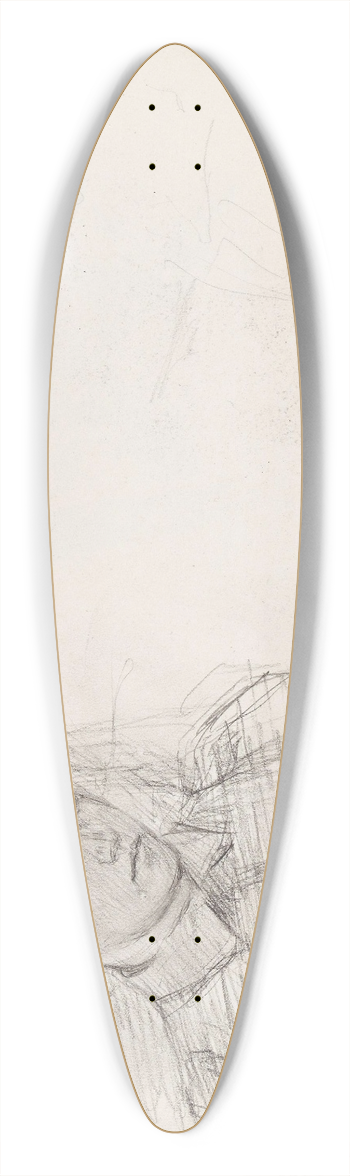 Signe Scheel - Mrs. Schneider 39.3 inch art pintail longboard deck