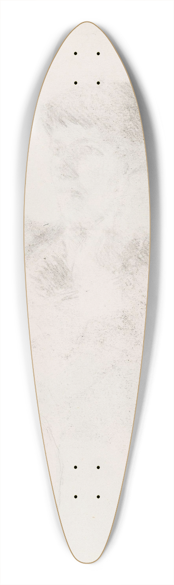 Signe Scheel - Riss av kvinneportrett 39.3 inch art pintail longboard deck