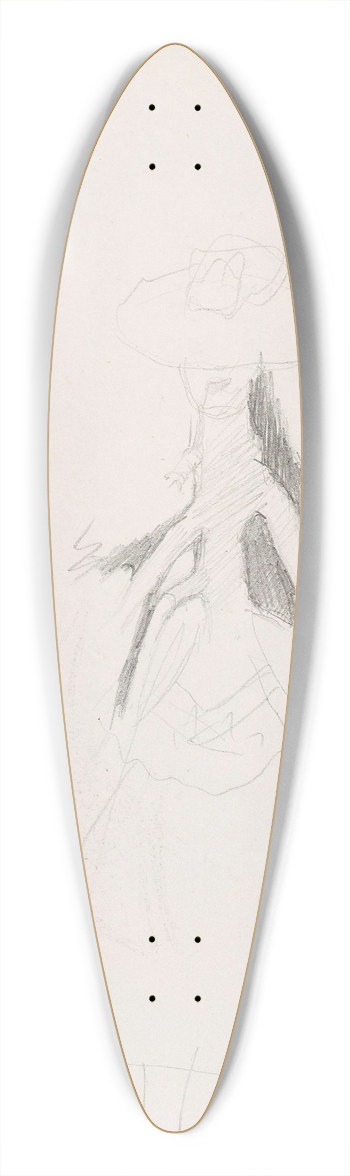 Signe Scheel - Skogskjlven 39.3 inch art pintail longboard deck