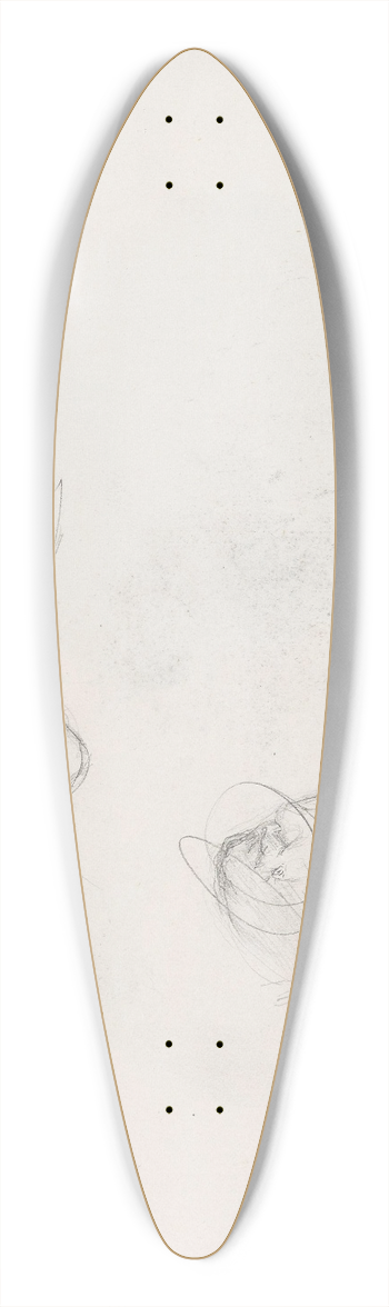 Signe Scheel - Studie av hoder 39.3 inch art pintail longboard deck