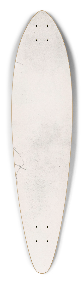 Signe Scheel - To riss av et kvinnehode bakfra 39.3 inch art pintail longboard deck