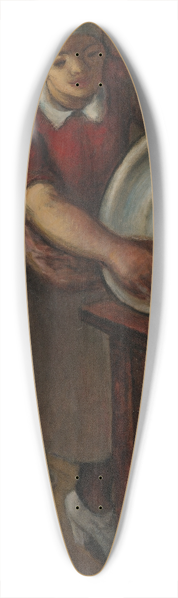 Simkha Simkovitch - Cleaning a Bowl 39.3 inch art pintail longboard deck