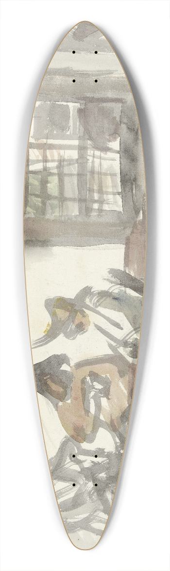 Simon Andreas Krausz - Interieur van een boerenherberg 39.3 inch art pintail longboard deck
