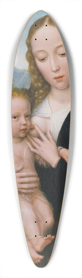 Simon Bening - Virgin and Child 39.3 inch art pintail longboard deck