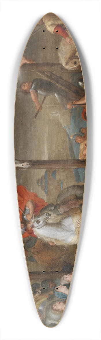 Simon de Vos - Crucifixion 39.3 inch art pintail longboard deck