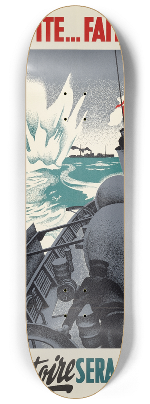 Alex Colville - Faites ViteFaites Bien Leur Victoire Sera la Votre 8.25 inch art skate deck