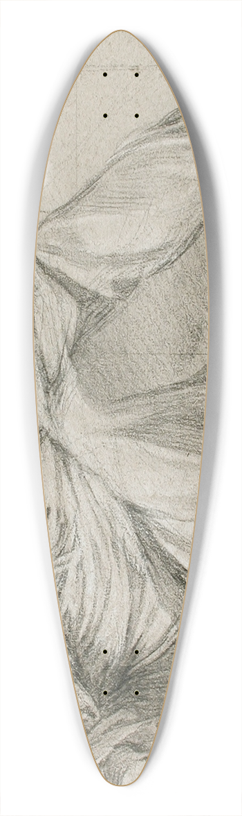 Simon Vouet - Reclining Model 39.3 inch art pintail longboard deck