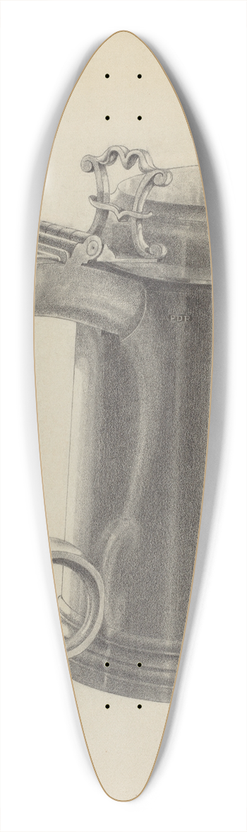 Simon Weiss - Silver Tankard 39.3 inch art pintail longboard deck