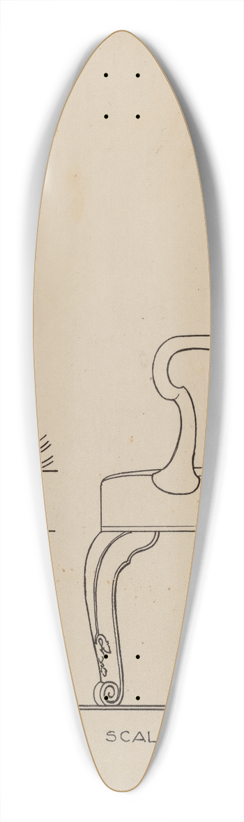 Simon Weiss - Walnut Armchair 39.3 inch art pintail longboard deck