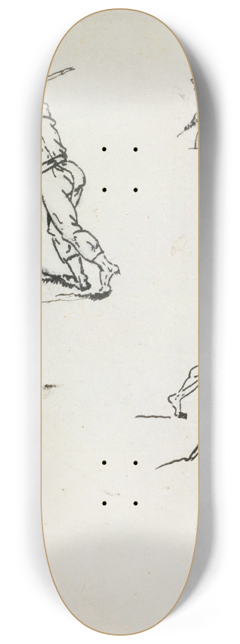 Guillaume Boichot - 3 croquis de rameurs 8.25 inch art skate deck