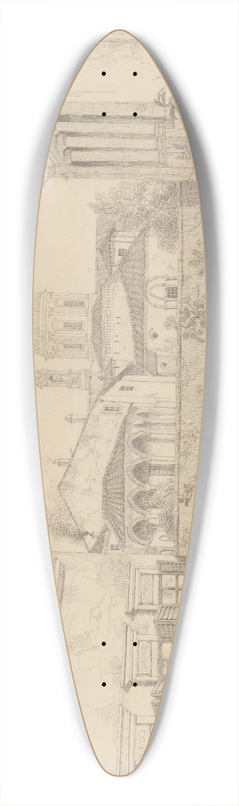 Sir Charles D'Oyly - Terrace, Casino Pecori 39.3 inch art pintail longboard deck