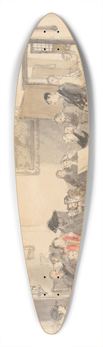 Sir David Wilkie - Study for Reading the Will 39.3 inch art pintail longboard deck