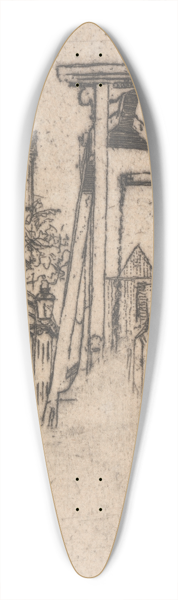 Sir Frank Short - Kwakelburg, Edam 39.3 inch art pintail longboard deck