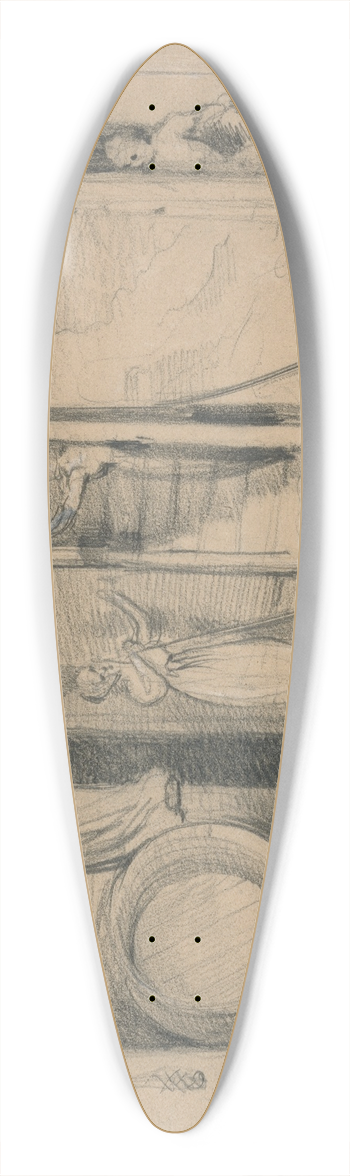 Sir George Hayter - Kitchen; Interior, Stone Crouch 39.3 inch art pintail longboard deck