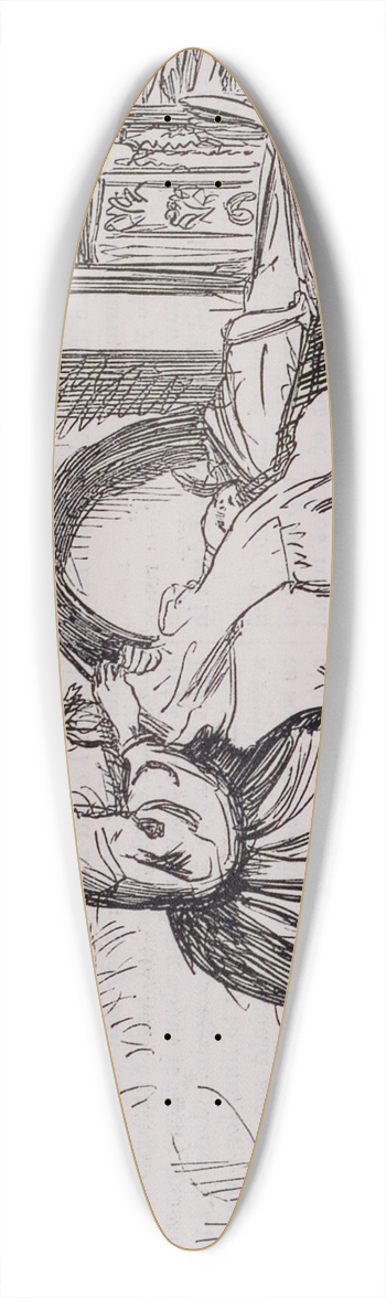 Sir John Everett Millais - The Iceberg  The Seamstress 39.3 inch art pintail longboard deck