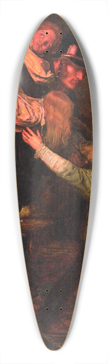 Sir John Everett Millais - The rescue 39.3 inch art pintail longboard deck