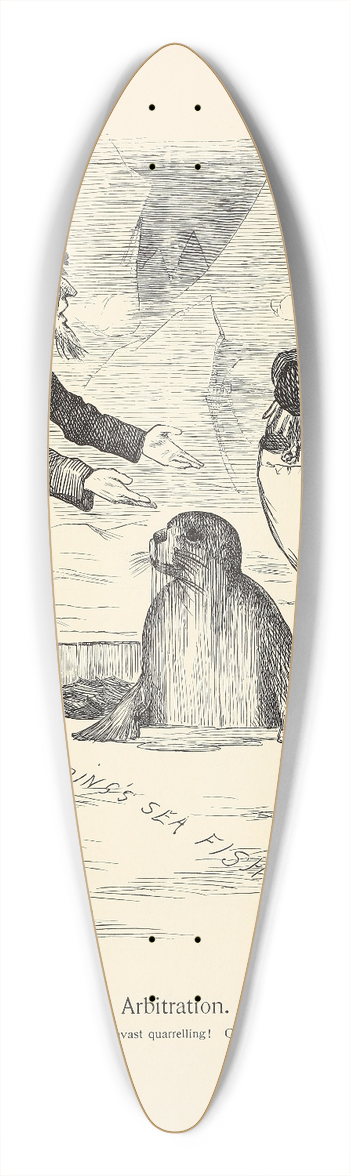 Sir John Tenniel - Arbitration 39.3 inch art pintail longboard deck