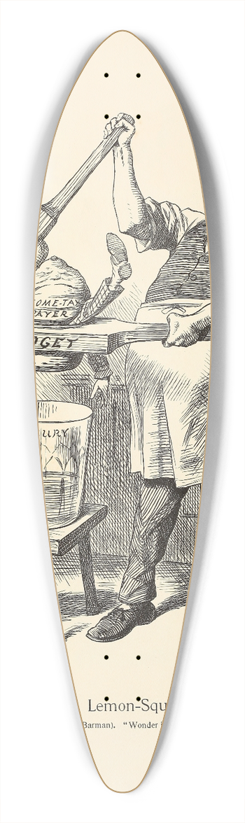 Sir John Tenniel - Lemon-Squash 39.3 inch art pintail longboard deck