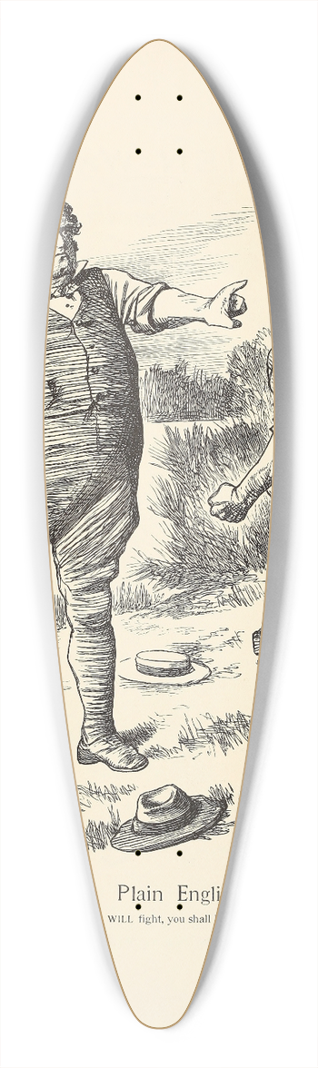 Sir John Tenniel - Plain English 39.3 inch art pintail longboard deck