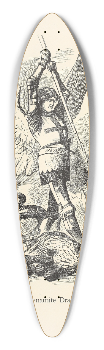 Sir John Tenniel - The Dynamite Dragon 39.3 inch art pintail longboard deck