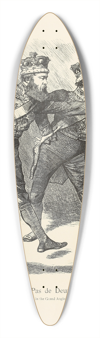 Sir John Tenniel - The Pas de Deux! 39.3 inch art pintail longboard deck