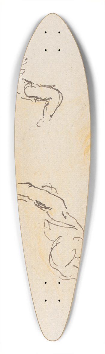 Sir Joshua Reynolds - Two Swimmers 39.3 inch art pintail longboard deck