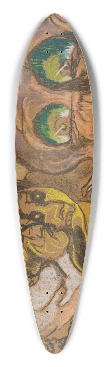 Stanisaw Ignacy Witkiewicz - Kompozycja Zielone oko 39.3 inch art pintail longboard deck