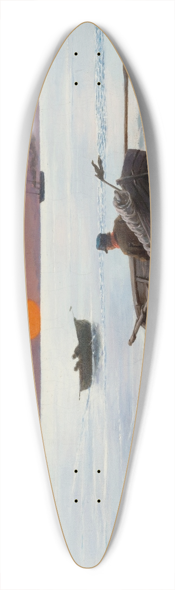 Stanisaw Witkiewicz - Sunset on the Sea 39.3 inch art pintail longboard deck