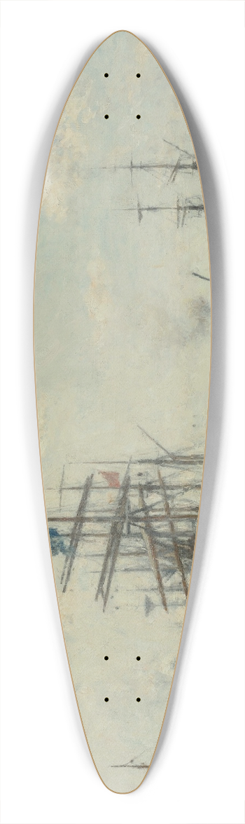 Stanislas Lpine - Caen. Le Bassin de Saint-Pierre 39.3 inch art pintail longboard deck