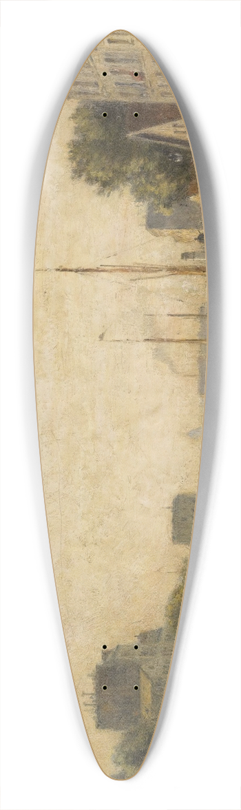 Stanislas Lpine - Canal Saint-Denis, Paris 39.3 inch art pintail longboard deck