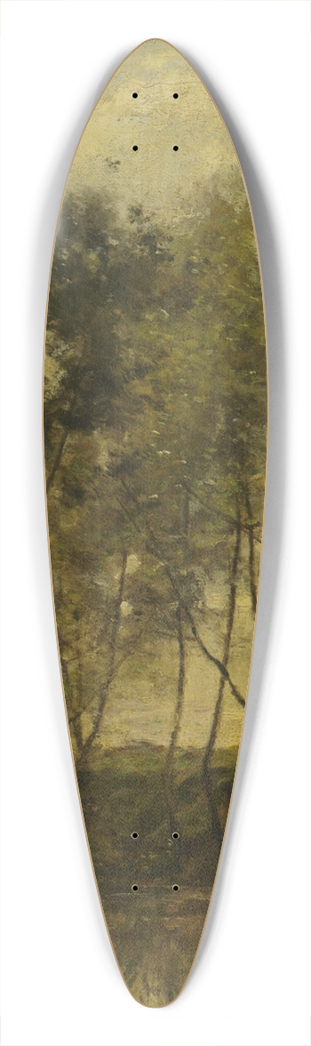 Stanislas Lpine - Woman by a Stream 39.3 inch art pintail longboard deck
