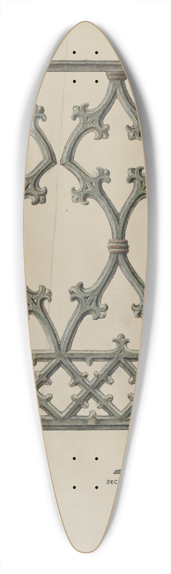 Stanley Mazur - Cast Iron Balcony 39.3 inch art pintail longboard deck