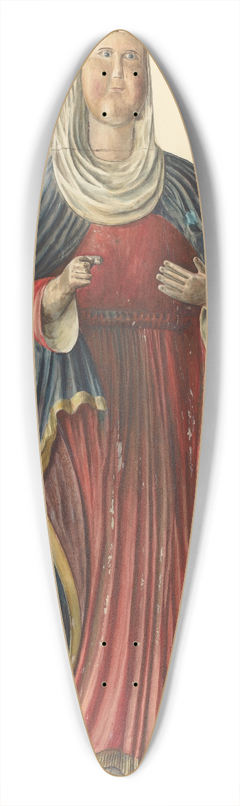 Stanley Mazur - Virgin Mary 39.3 inch art pintail longboard deck