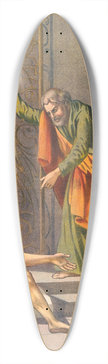 Stecher Litho. Co - Peter and John in the temple 39.3 inch art pintail longboard deck