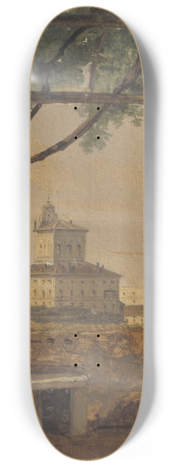 Gustaf Sderberg - View to the Quirinal from the Villa Malta, Rome 8.25 inch art skate deck
