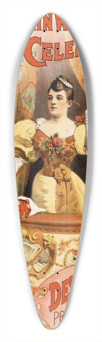 Strobridge & Co. Lith. - John W. Ishams celebrities 39.3 inch art pintail longboard deck
