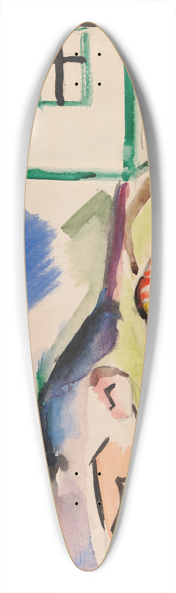 Sulho Sipil - Beach 2 39.3 inch art pintail longboard deck