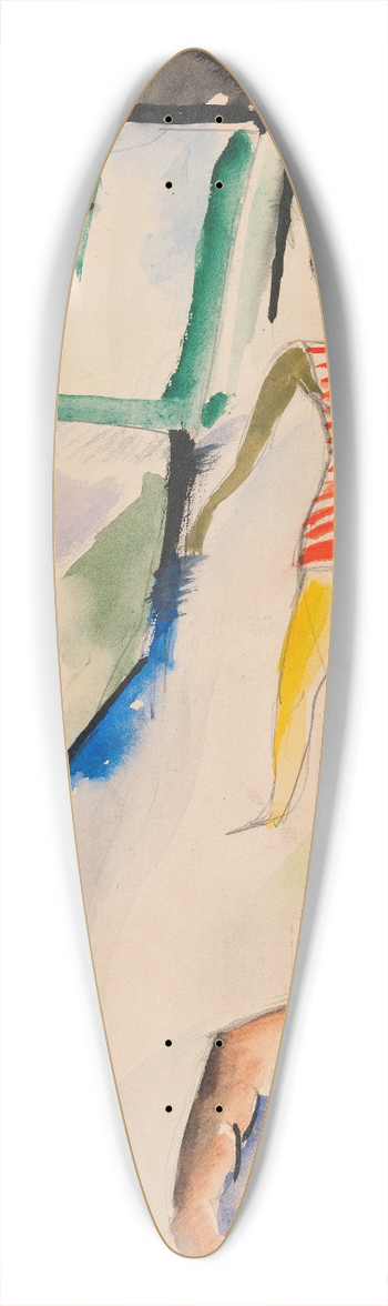 Sulho Sipil - Beach 39.3 inch art pintail longboard deck