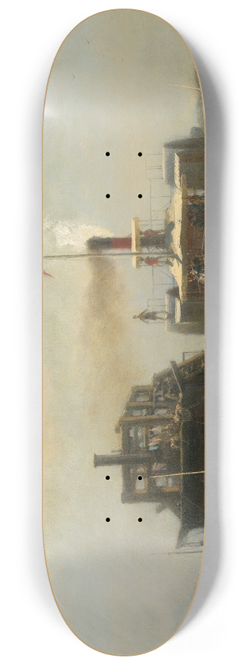 Alexei Petrovich Bogoliubov - Steamship On The Don 8.25 inch art skate deck