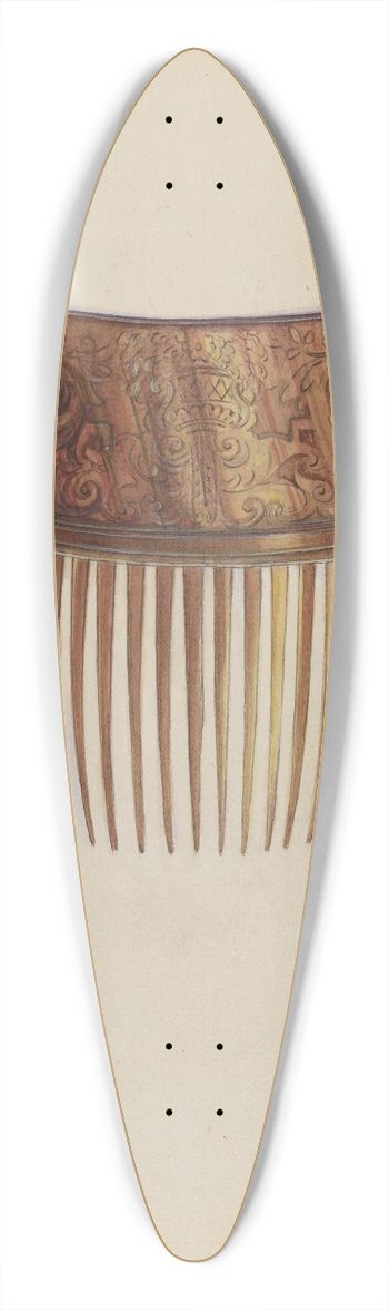 Sylvia De Zon - Comb 39.3 inch art pintail longboard deck