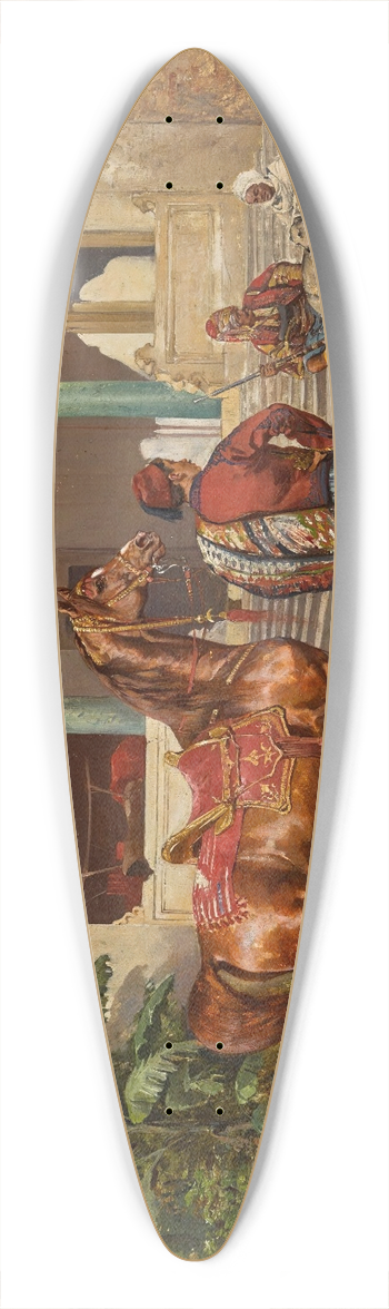 Tadeusz Ajdukiewicz - A turkish courtyard 39.3 inch art pintail longboard deck