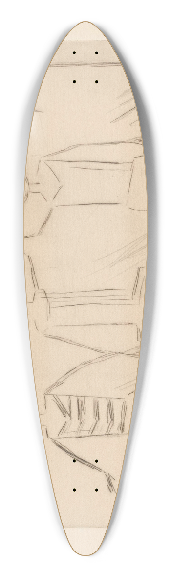 Tadeusz Makowski - Beach 39.3 inch art pintail longboard deck