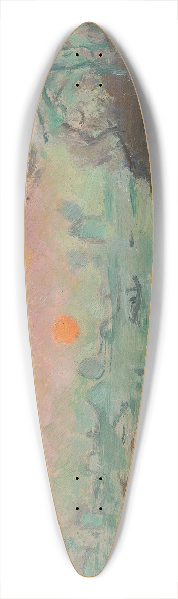 Tadeusz Makowski - Landscape at sunset 39.3 inch art pintail longboard deck