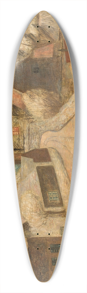 Tadeusz Makowski - Norman landscape (Breuilpont) 39.3 inch art pintail longboard deck
