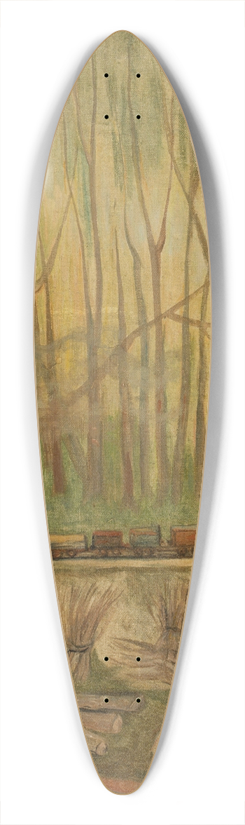 Tadeusz Makowski - Pocig 39.3 inch art pintail longboard deck