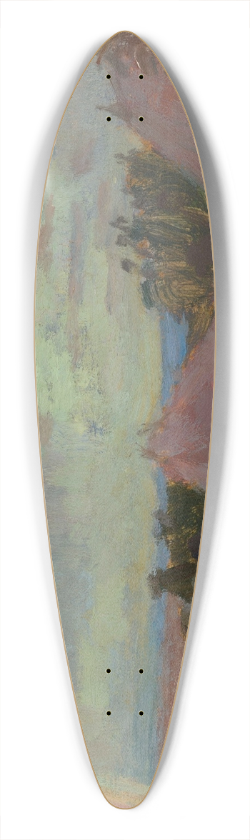 Tadeusz Makowski - Rural landscape with a rainbow 39.3 inch art pintail longboard deck