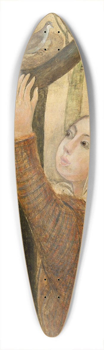 Tadeusz Makowski - Self-portrait with a palette 39.3 inch art pintail longboard deck
