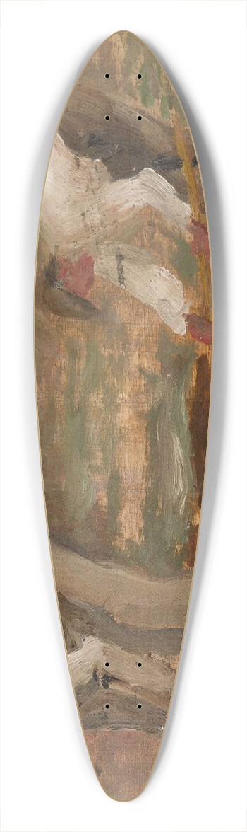 Tadeusz Makowski - Work in a field 39.3 inch art pintail longboard deck